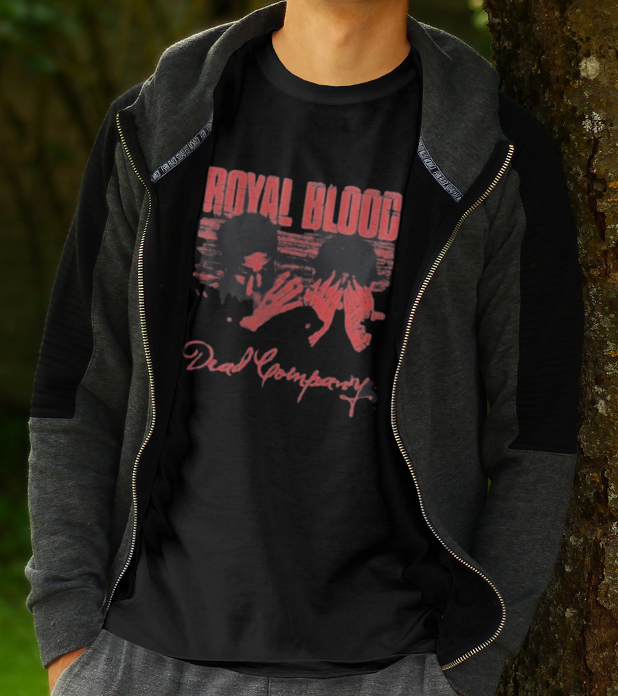 Royal Blood Dead Company Faded Texture Abstract Face T-Shirt