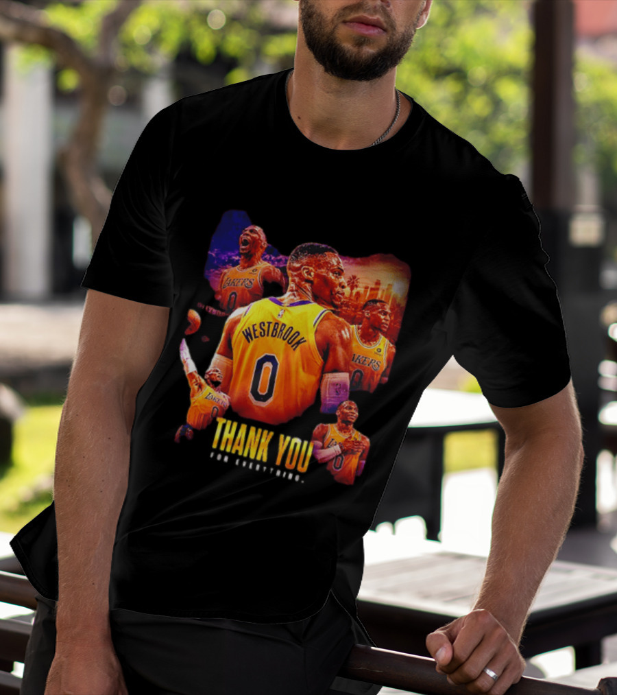 Russell Westbrook Los Angeles Lakers Thank You For Everything T-Shirt