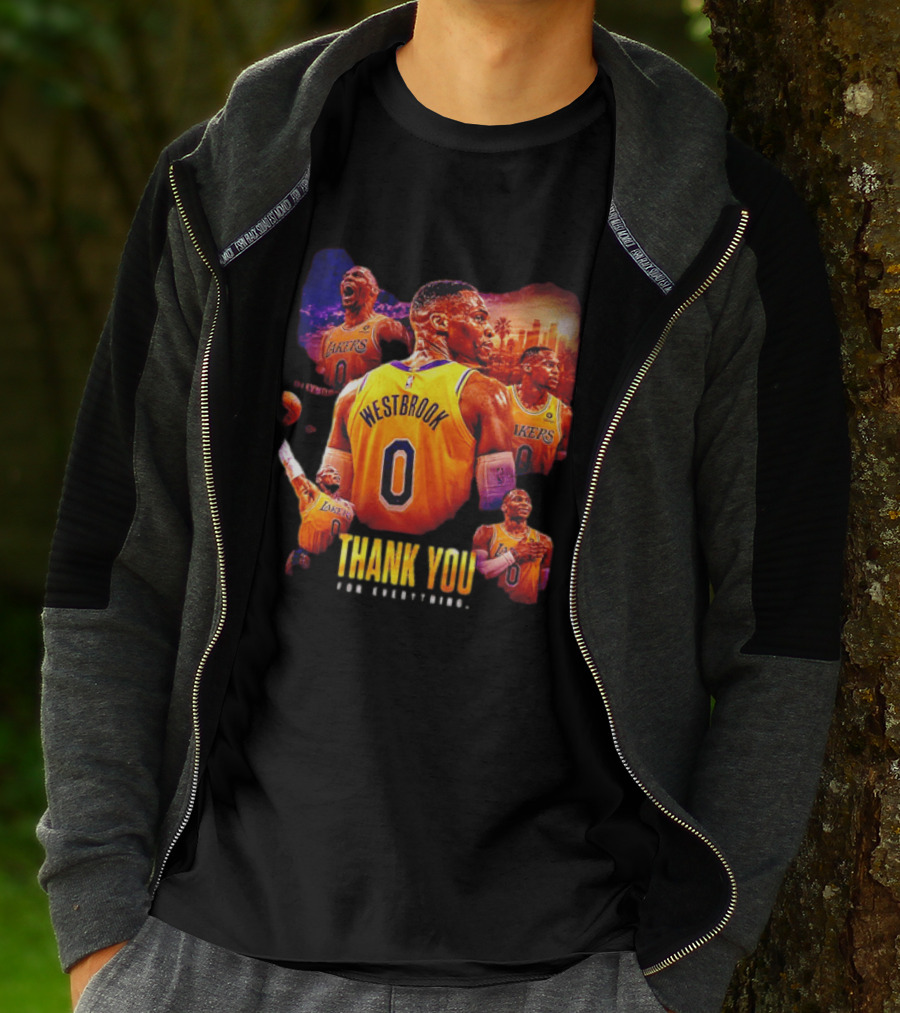 Russell Westbrook Los Angeles Lakers Thank You For Everything T-Shirt