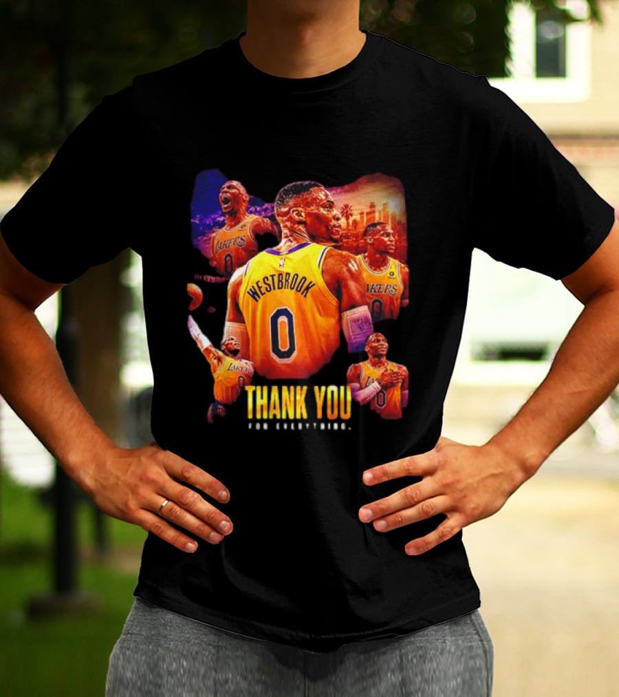 Russell Westbrook Los Angeles Lakers Thank You For Everything T-Shirt