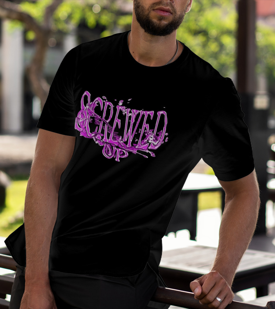 Screwed Up Purp Splash Effect T-Shirt