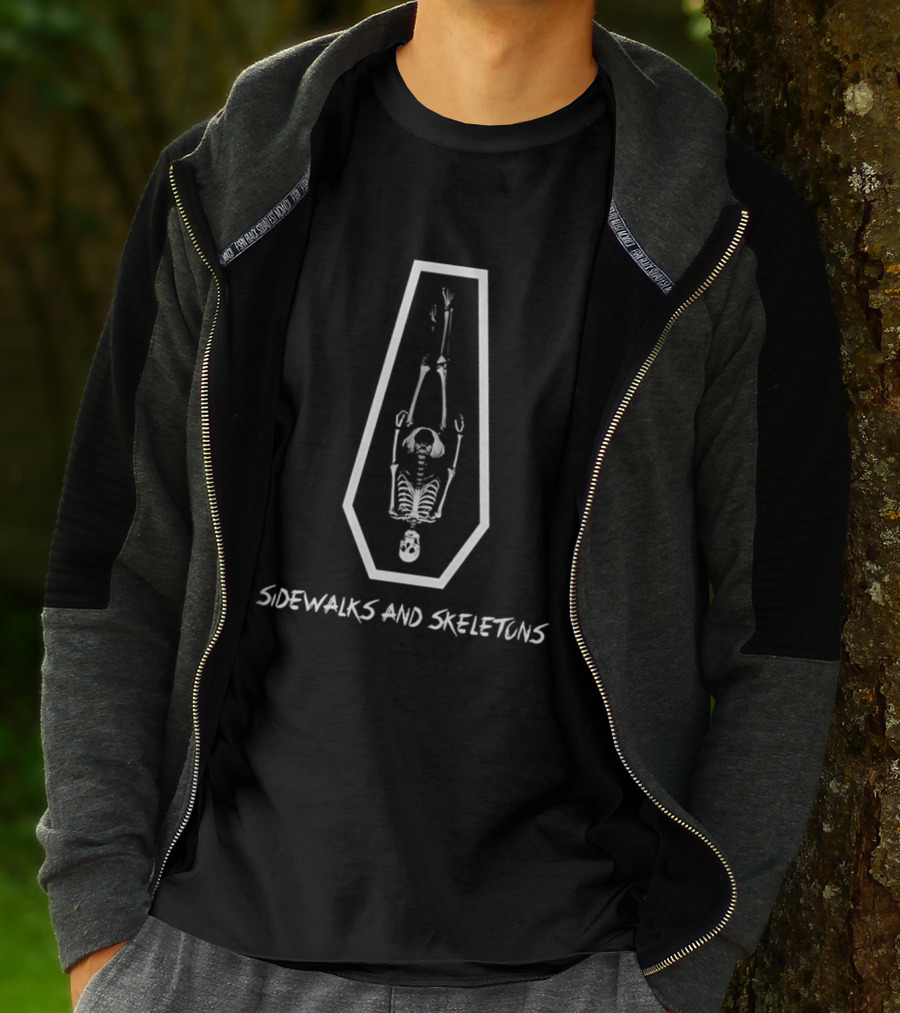 Sidewalks And Skeletons Burial Coffin Skeleton T-Shirt
