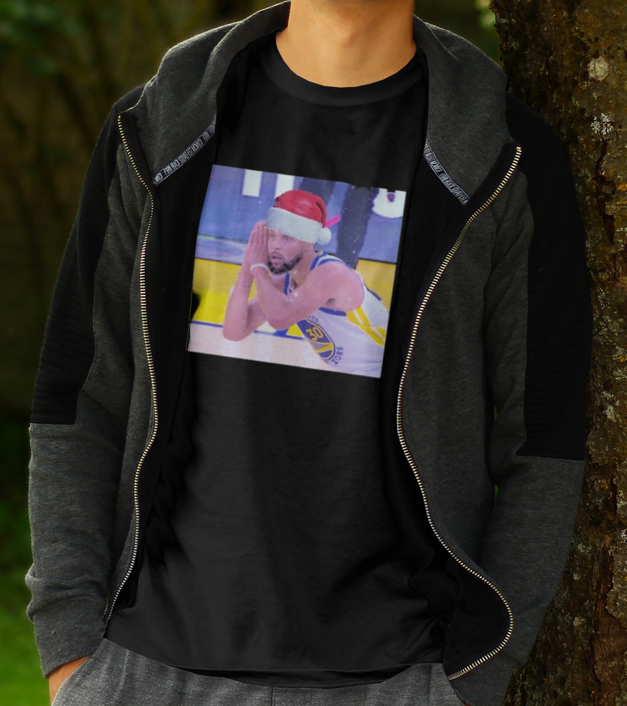 Steph Curry Night Night Xmas 2026 Santa Hat Basketball Fan Holiday T-Shirt