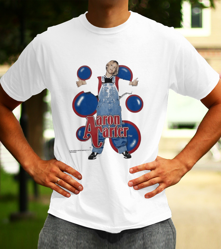 Aaron Carter 90s Overalls Style Pop Music Nostalgia T-Shirt