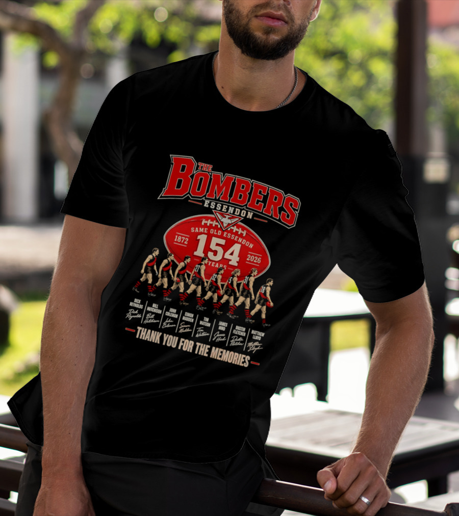 The Bombers Essendon 154 Years Same Old Essendon 1872 2026 Thank You For The Memories T-Shirt