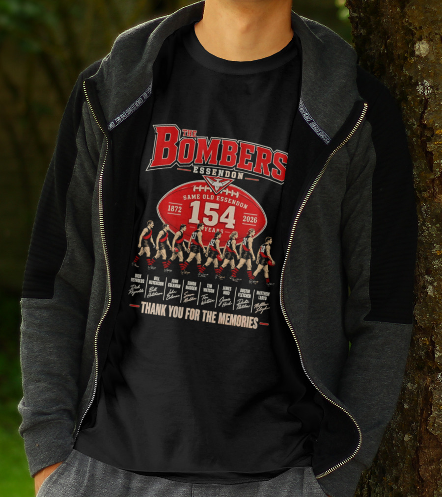 The Bombers Essendon 154 Years Same Old Essendon 1872 2026 Thank You For The Memories T-Shirt