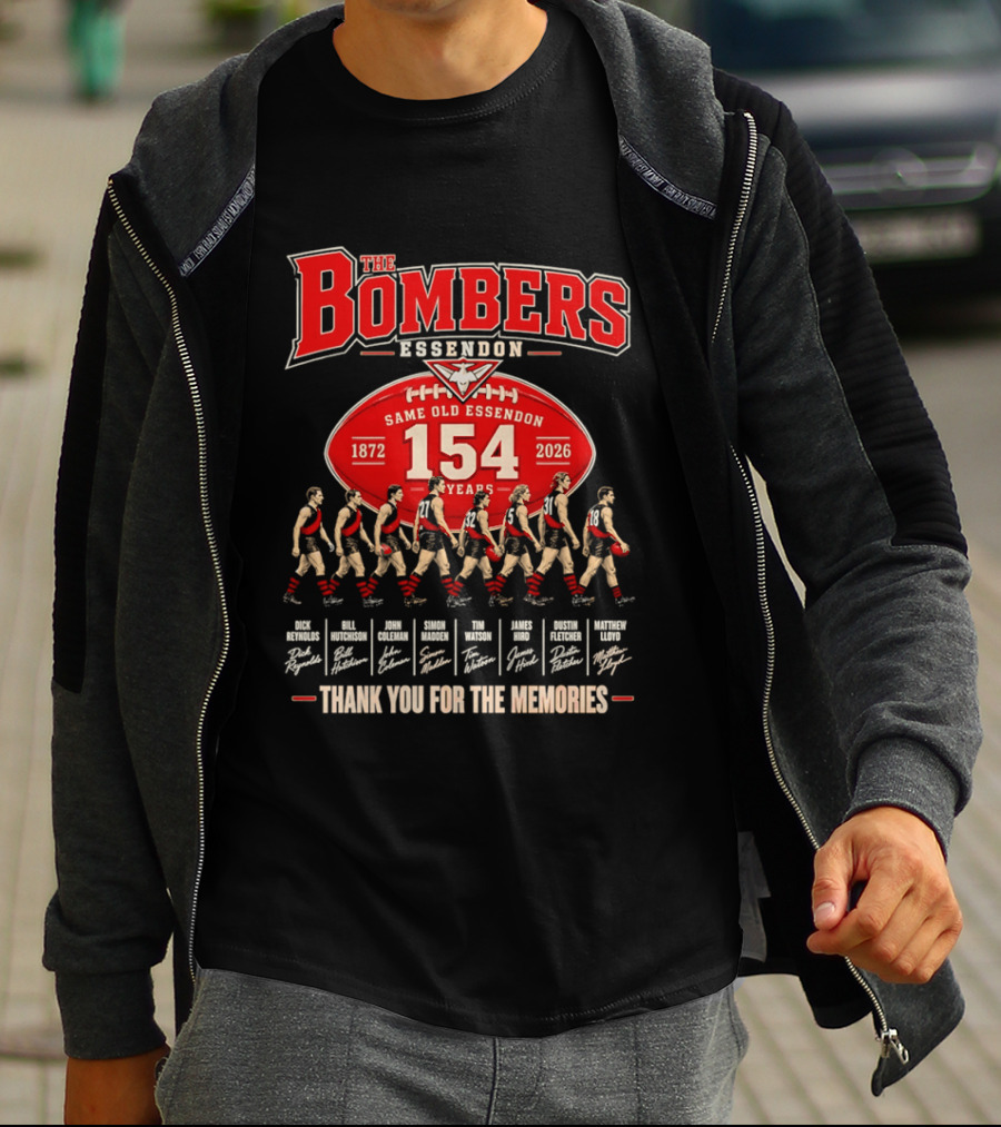 The Bombers Essendon 154 Years Same Old Essendon 1872 2026 Thank You For The Memories T-Shirt