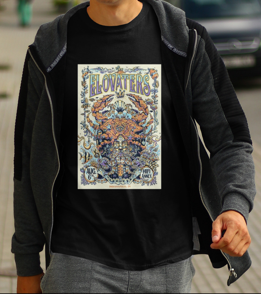 The Elovaters Aug 6 2026 Indianapolis IN Hifi Annex Tour T-Shirt