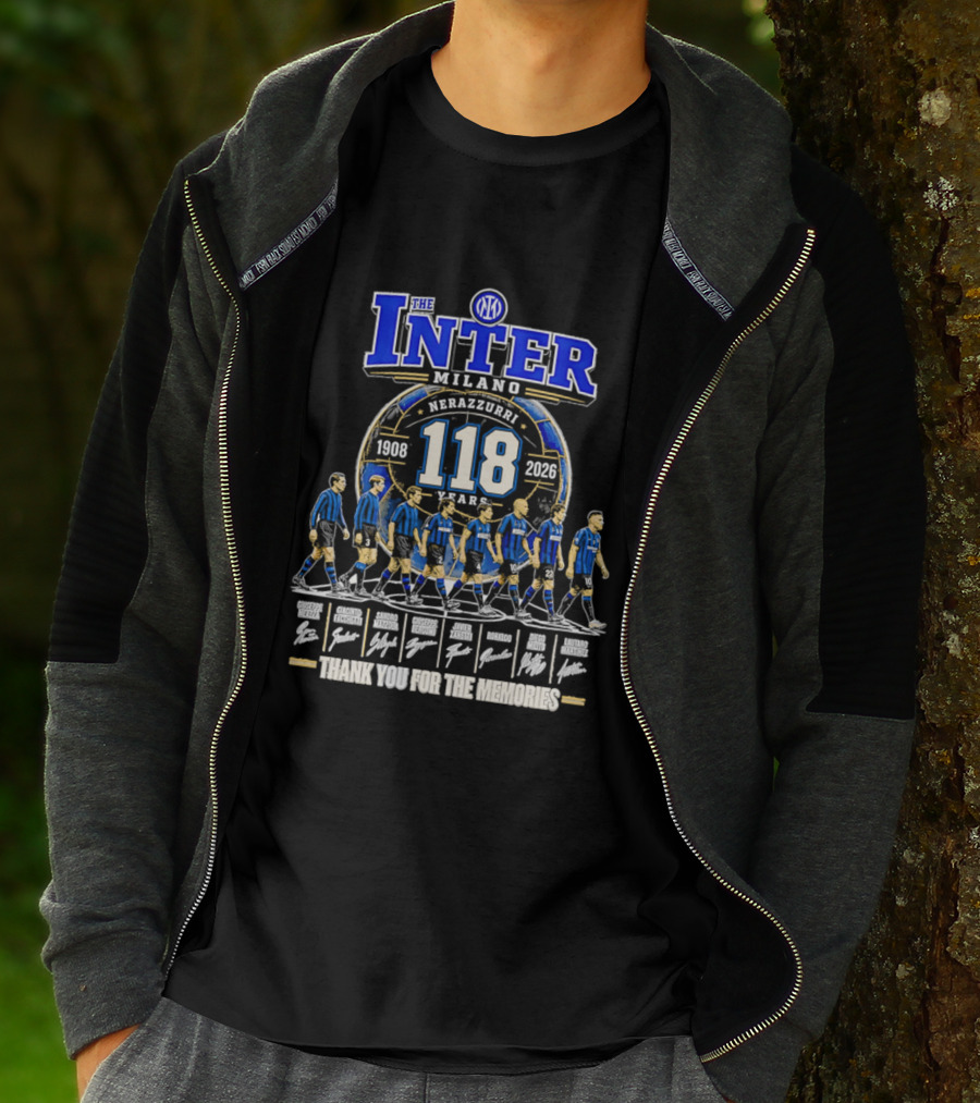 The Inter Milano 118 Years 1908 2026 Nerazzurri Thank You For The Memories T-Shirt