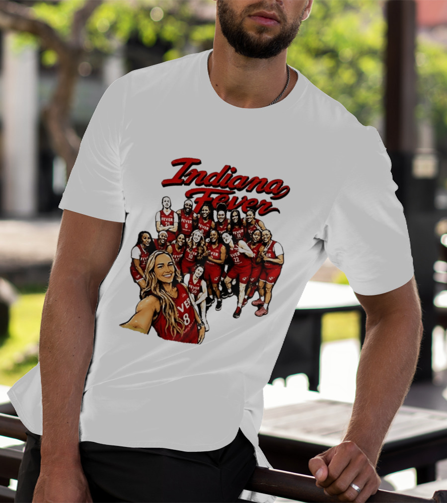 Indiana Fever Team Selfie Caitlin Clark Sophie Cunningham T-Shirt