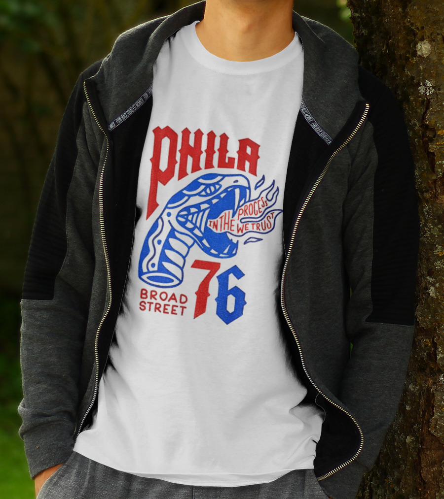 Phila 76 Broad Street In The Process We Trust Serpent T-Shirt