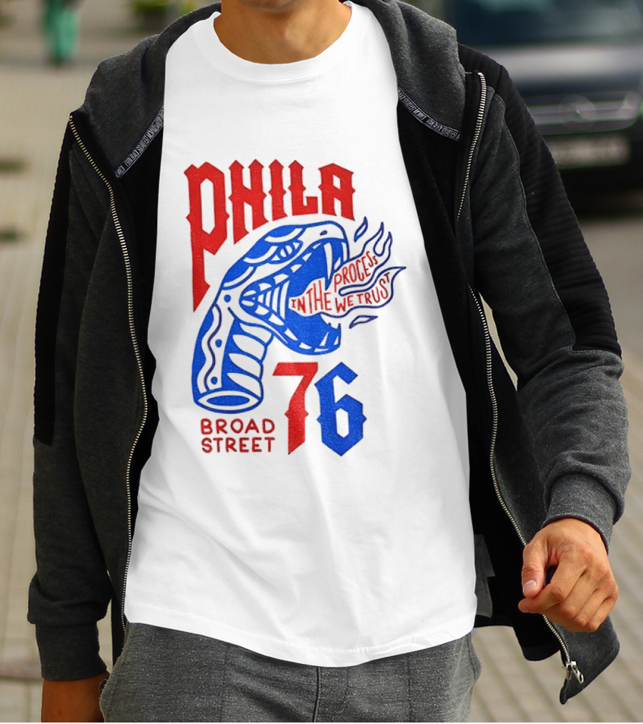 Phila 76 Broad Street In The Process We Trust Serpent T-Shirt