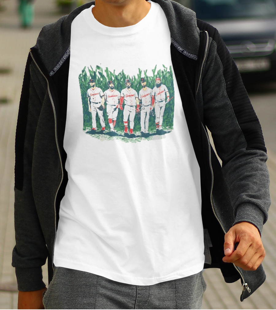 Cleveland Guardians Field Of Dreams Game 2026 Is This Heaven Baseball Players Walking In Cornfield T-Shirt
