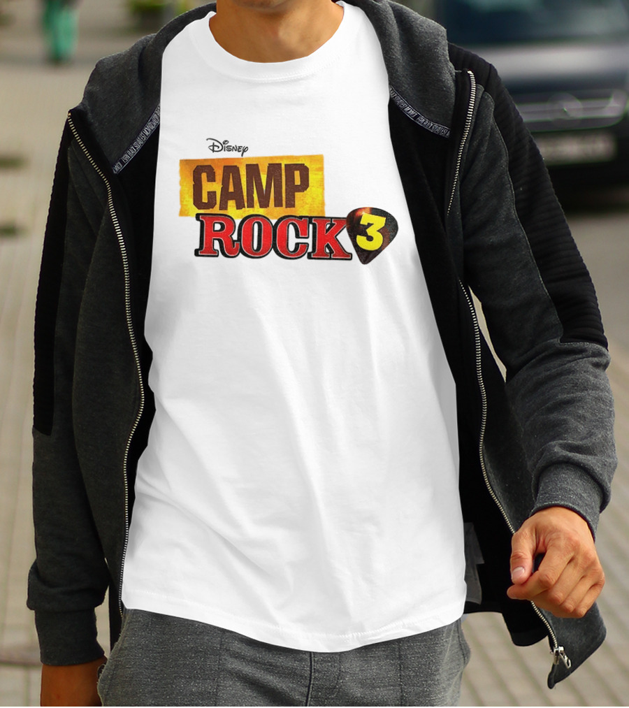 Disney Camp Rock 3 Logo And Guitar Pick T-Shirt