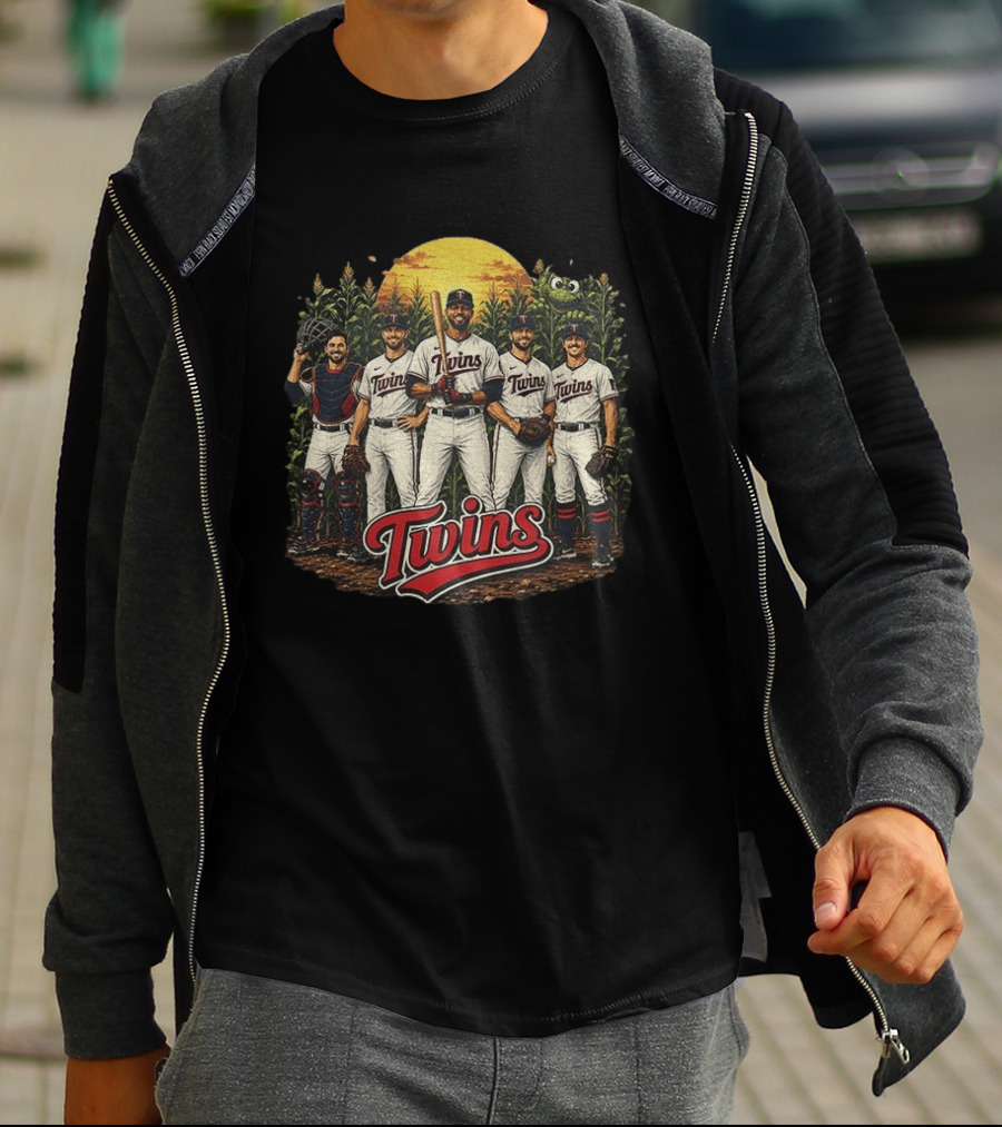 Twins Field Of Dreams Minnesota Twins Game Day Players Cornfield Sunset T-Shirt