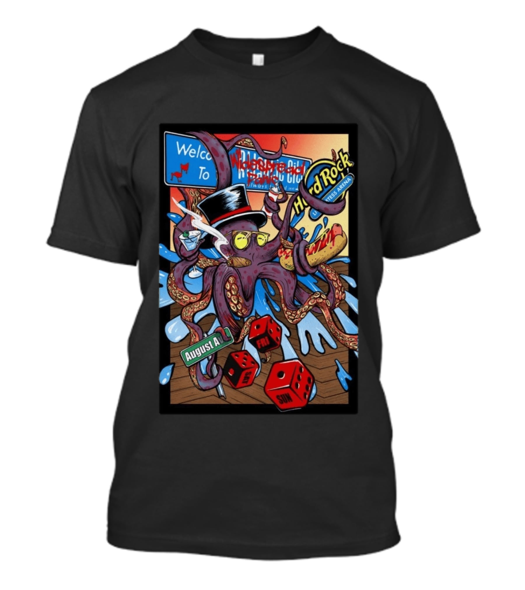 Widespread Panic Atlantic City Hard Rock Hotel And Casino August 14 16 2026 Event T-Shirt