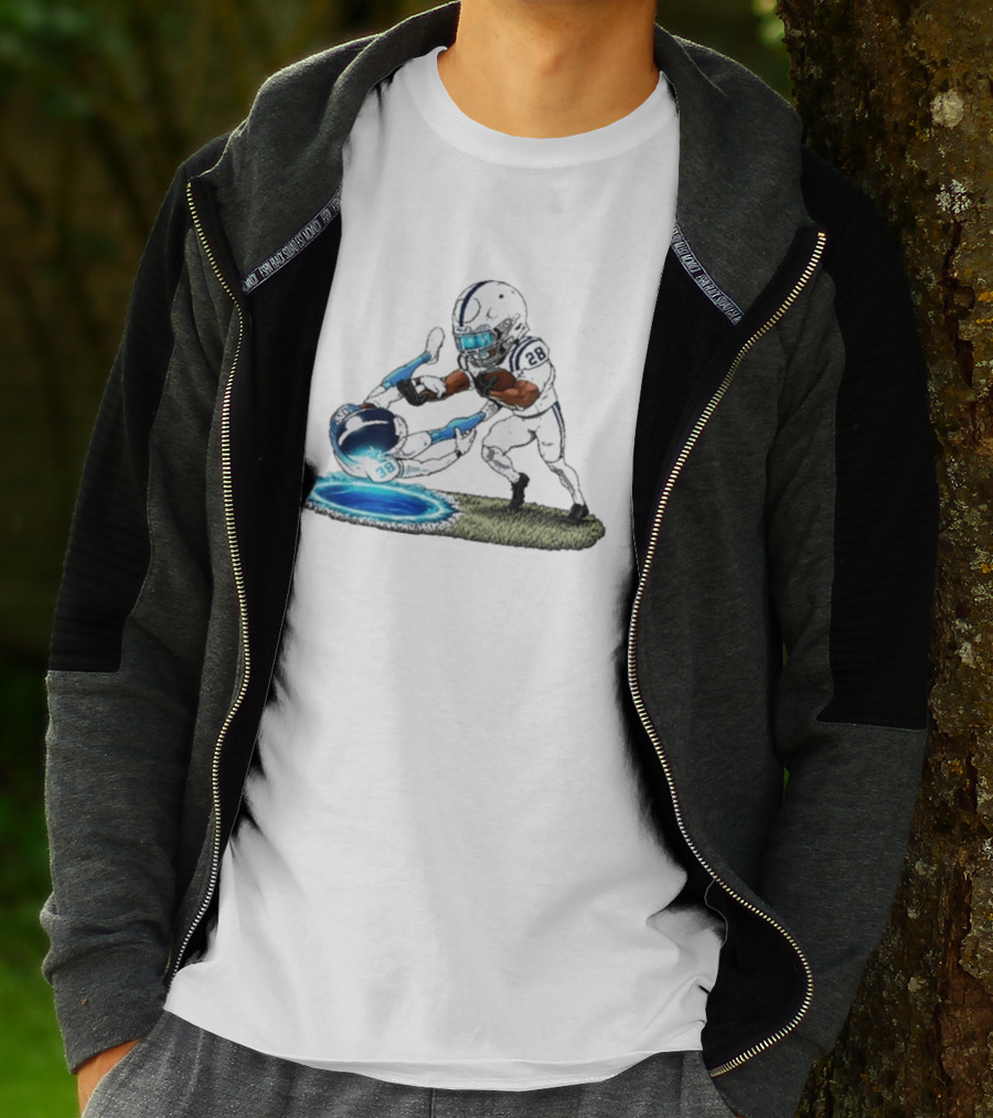 Jonathan Taylor Indianapolis Colts 28 Football Caricature T-Shirt