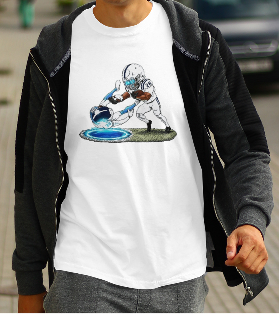 Jonathan Taylor Indianapolis Colts 28 Football Caricature T-Shirt