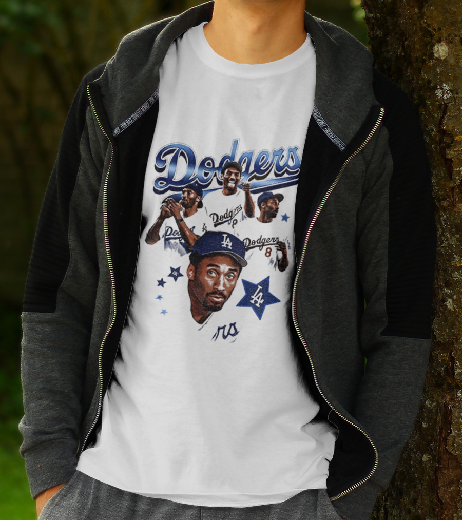 Los Angeles Dodgers Kobe Bryant Tribute Baseball Player Dodgers Jersey White T-Shirt