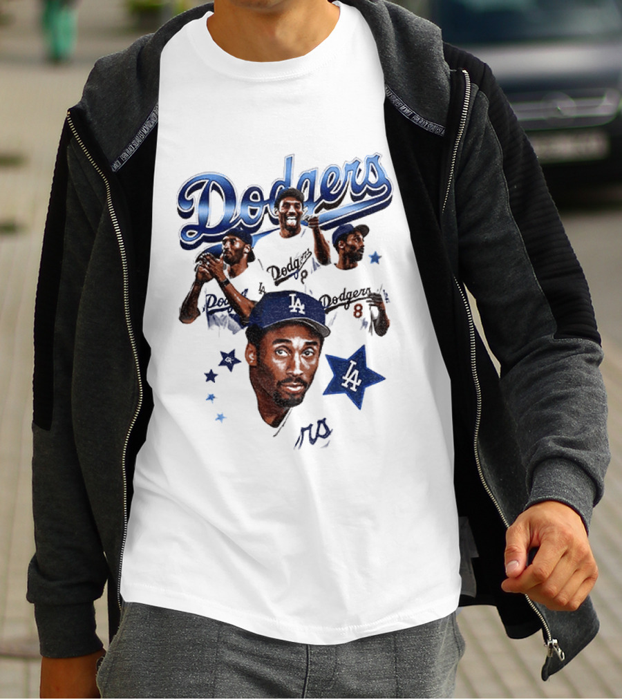 Los Angeles Dodgers Kobe Bryant Tribute Baseball Player Dodgers Jersey White T-Shirt