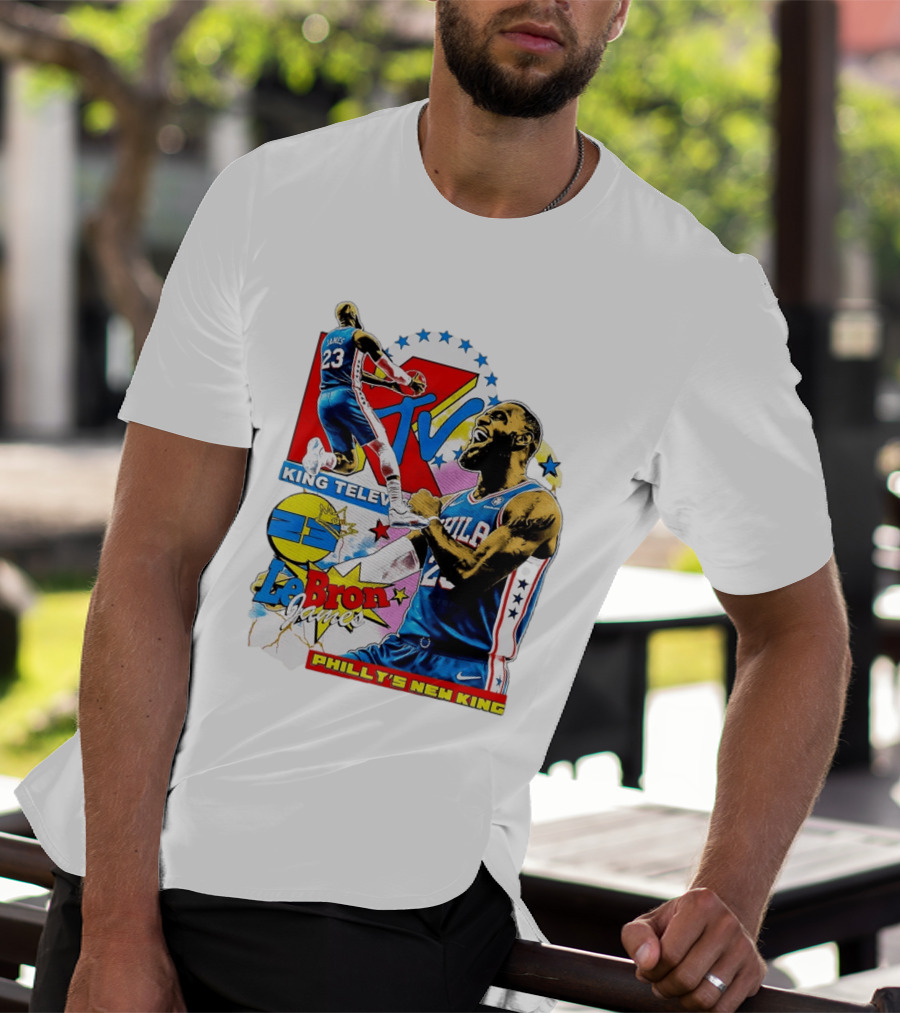 LeBron James MTV King Television Philly's New King Philadelphia 76ers T-Shirt