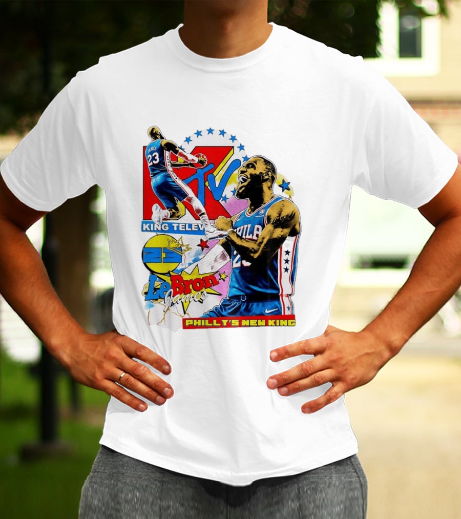 LeBron James MTV King Television Philly's New King Philadelphia 76ers T-Shirt
