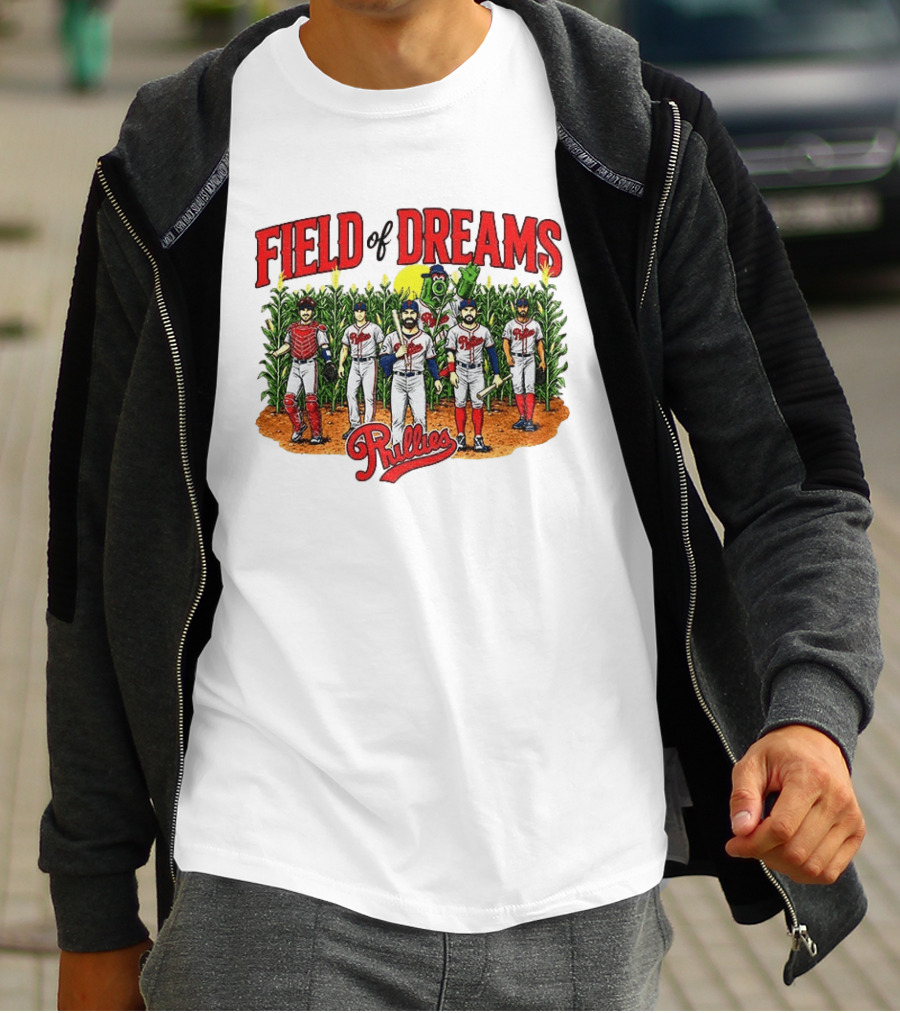 MLB Phillies Field Of Dreams 2026 Dyersville Iowa Cornfield Event T-Shirt