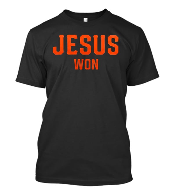 New York Giants 2026 Jesus Won Victory Celebration T-Shirt