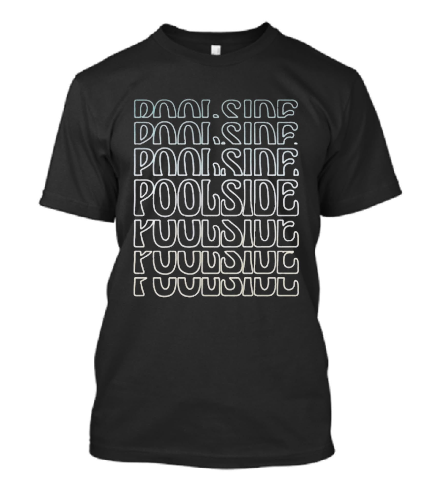 Ambient Inks Poolside Text Pattern Repeated T-Shirt