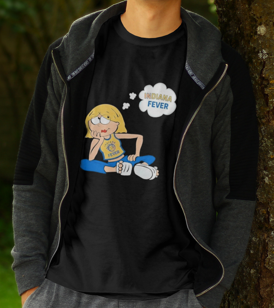 WNBA Indiana Fever Blonde Girl Cartoon Thought Bubble T-Shirt