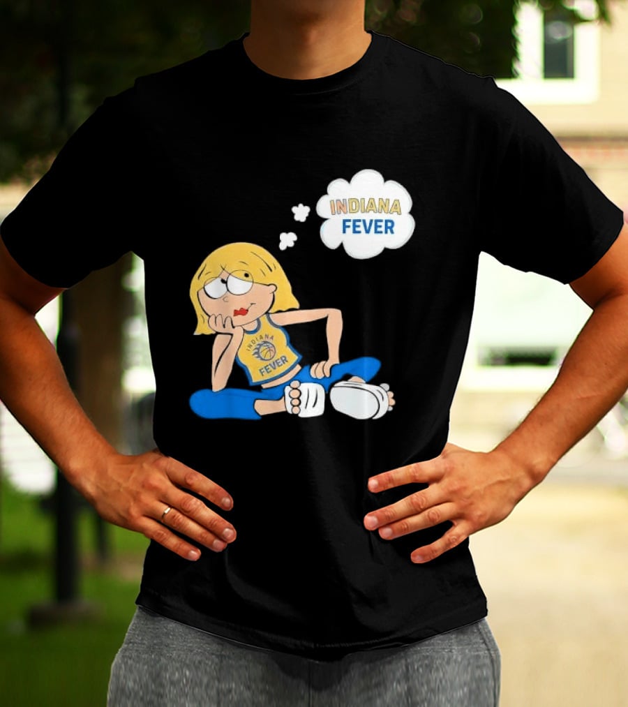 WNBA Indiana Fever Blonde Girl Cartoon Thought Bubble T-Shirt