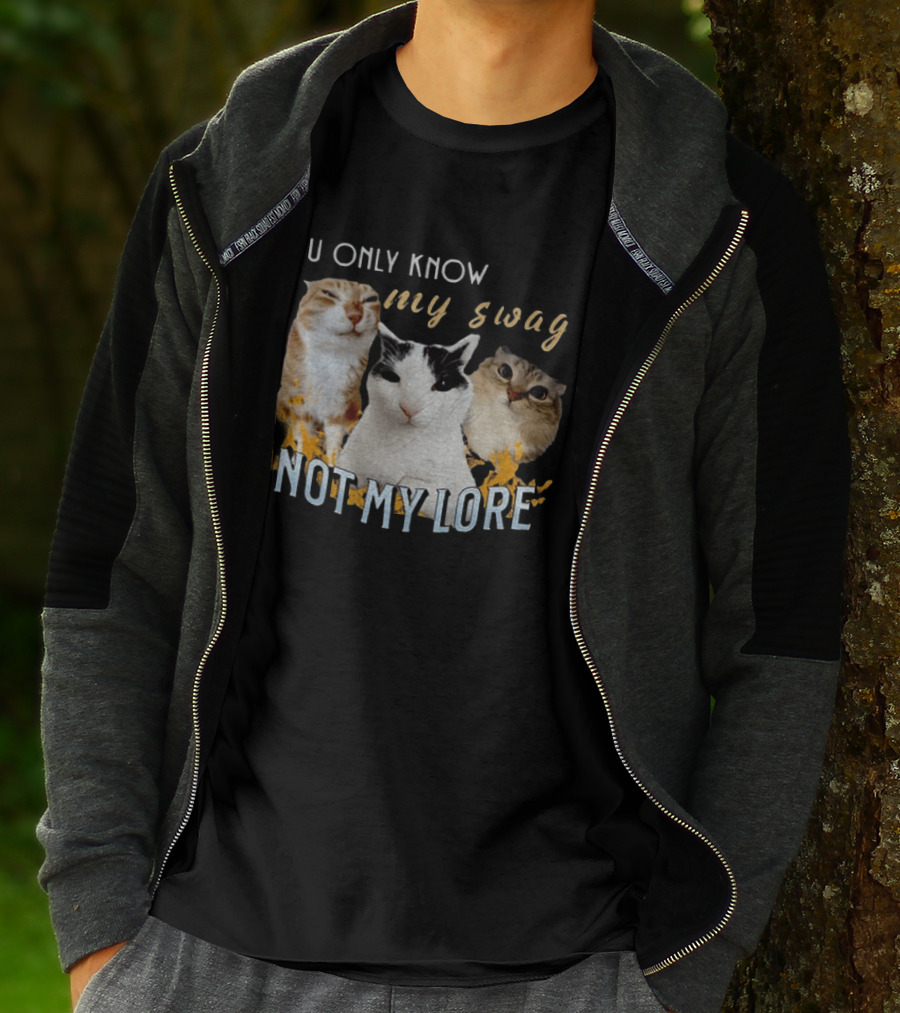 U Only Know My Swag Not My Lore Funny Cat Trio T-Shirt