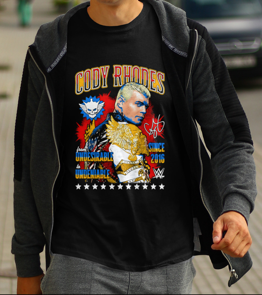 Cody Rhodes Unbreakable Since 2008 WWE Star Signature T-Shirt