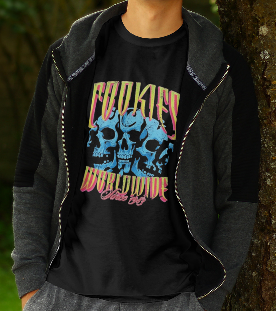 Cookies Worldwide Shattered Skulls Since 1989 T-Shirt