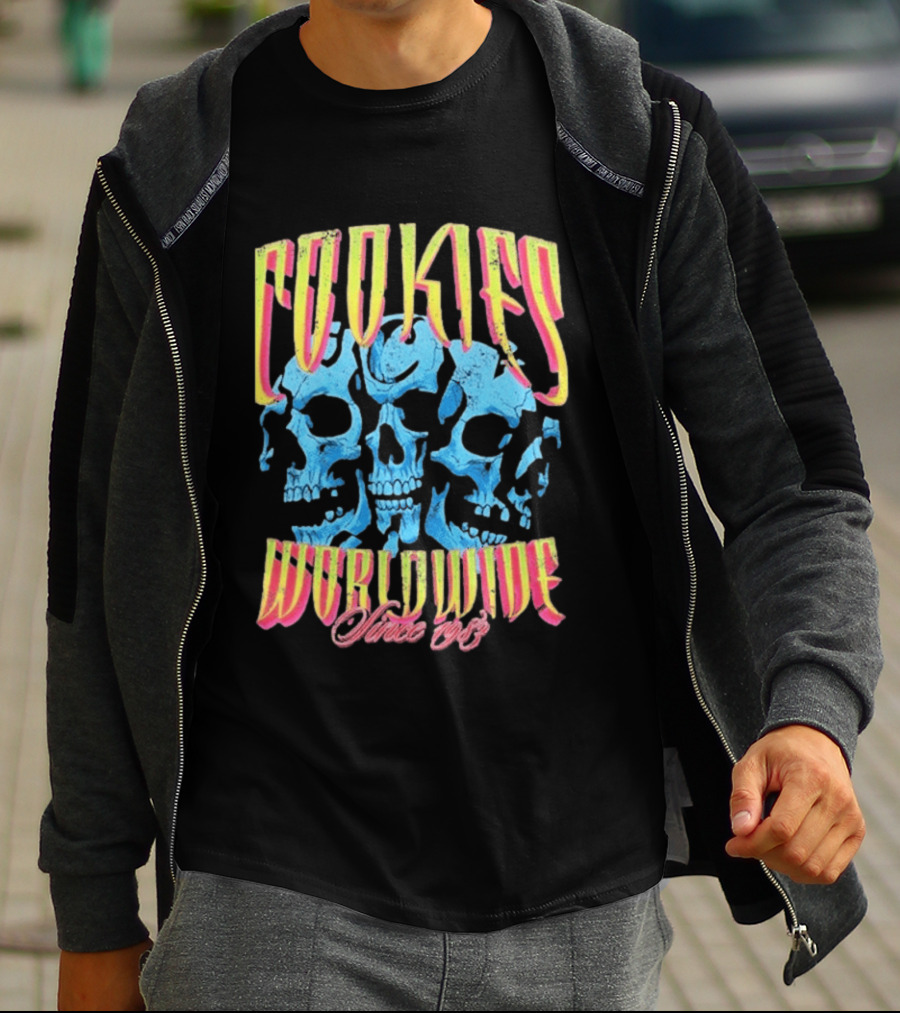 Cookies Worldwide Shattered Skulls Since 1989 T-Shirt