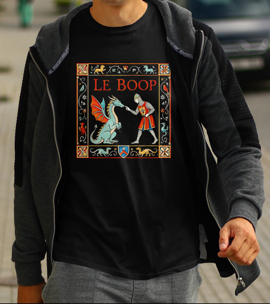 Le Boop Medieval Knight And Dragon Encounter T-Shirt