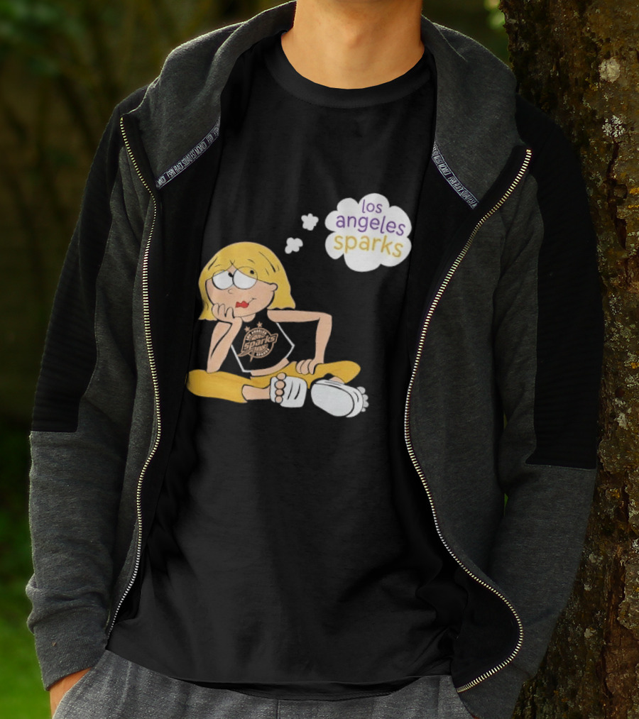 Los Angeles Sparks WNBA Blonde Girl With Astronaut Thought Bubble T-Shirt