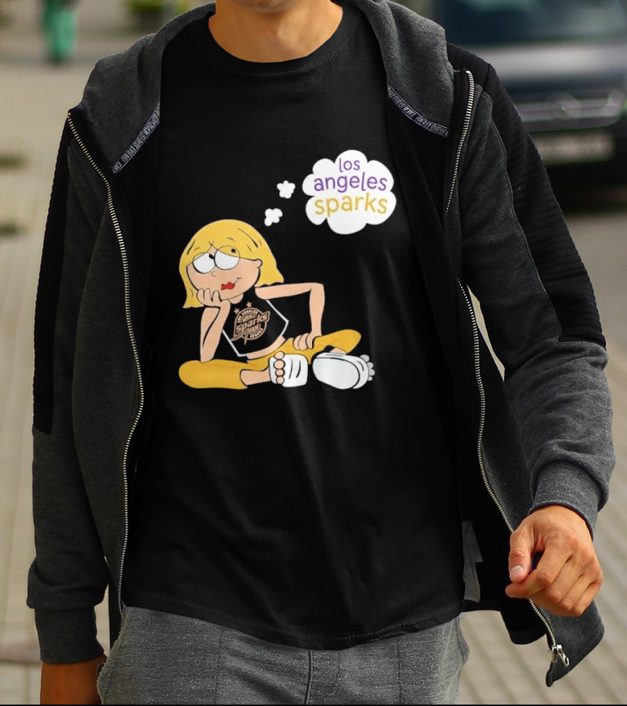 Los Angeles Sparks WNBA Blonde Girl With Astronaut Thought Bubble T-Shirt