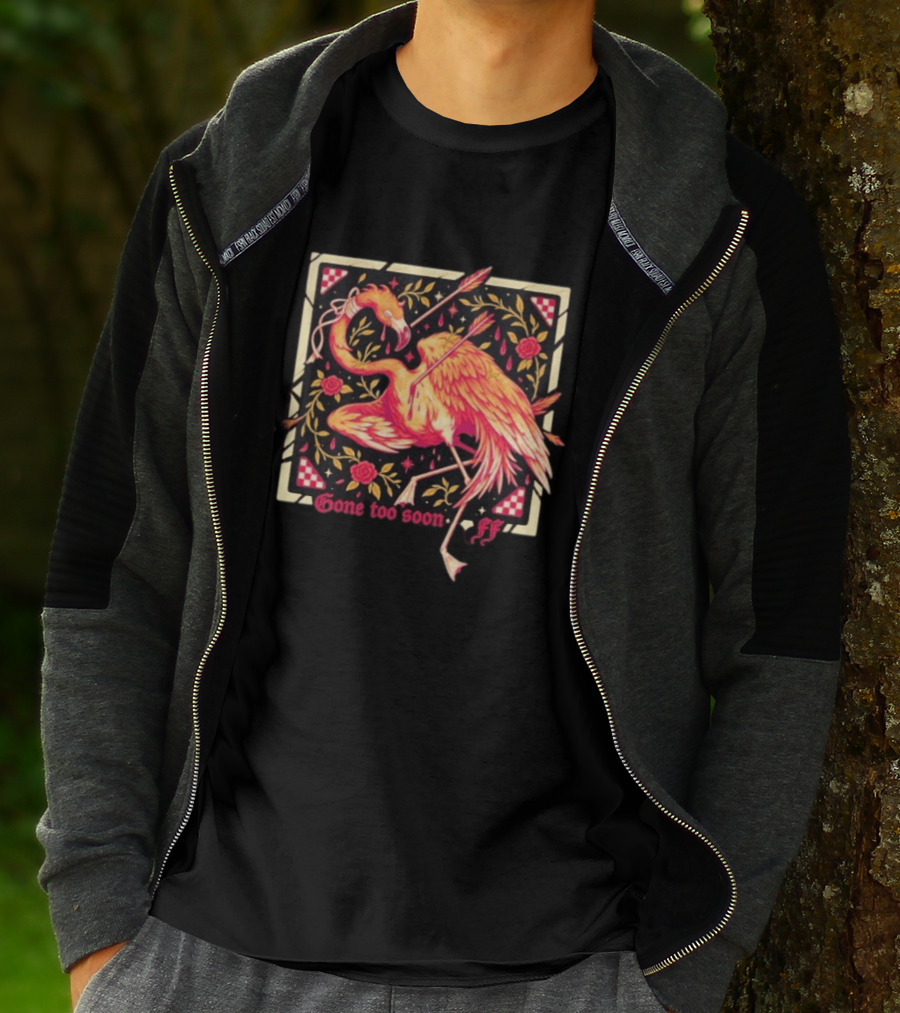 Flamingo Flim Flam Arrows Roses Gone Too Soon FF T-Shirt