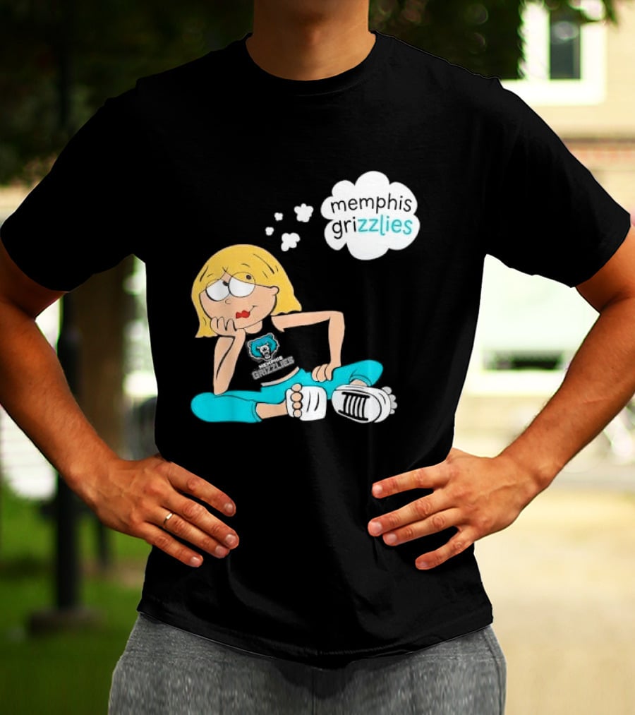 Memphis Grizzlies NBA Cartoon Blonde Girl Daydreaming Thought Bubble T-Shirt