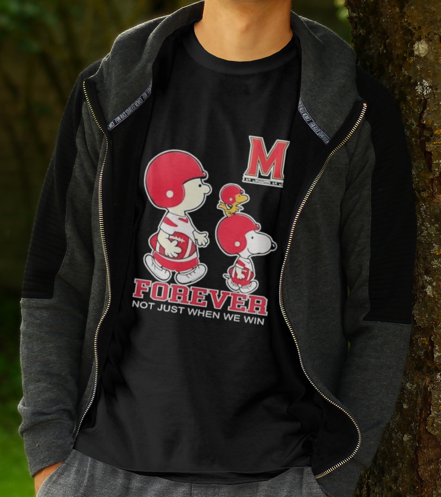 Charlie Brown And Snoopy Forever Loyalty Maryland Terrapins Fan T-Shirt