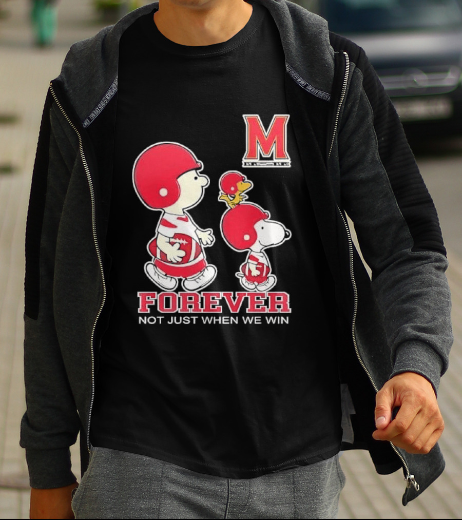 Charlie Brown And Snoopy Forever Loyalty Maryland Terrapins Fan T-Shirt