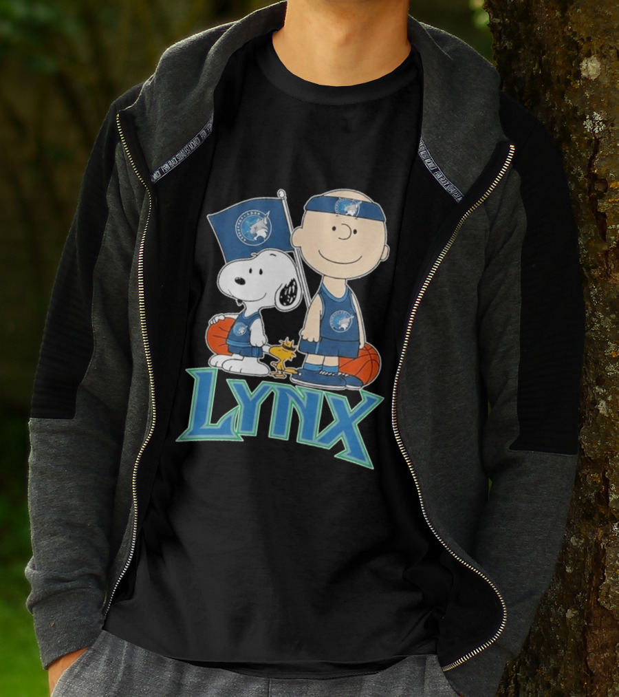 Minnesota Lynx Snoopy Charlie Brown WNBA Basketball Woodstock T-Shirt