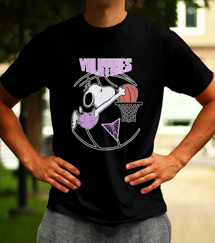 Snoopy Valkyries Basketball Dunk WNBA Golden State T-Shirt