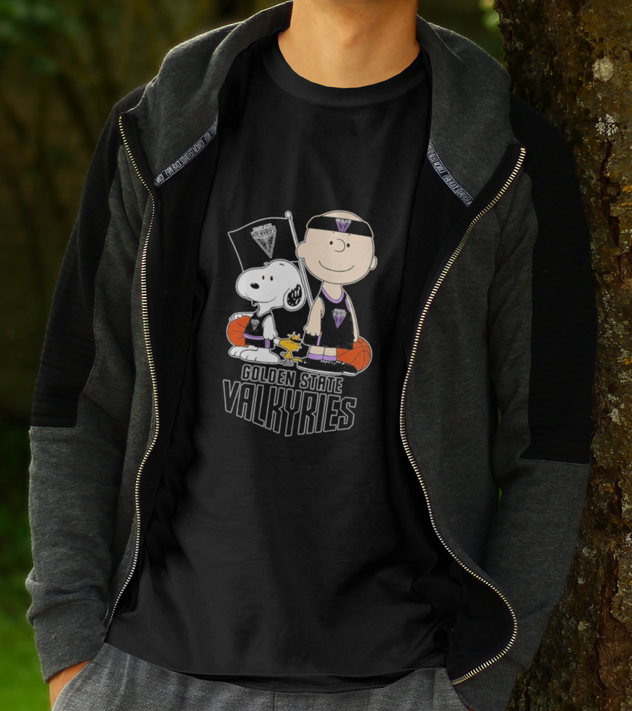 Golden State Valkyries Charlie Brown Snoopy WNBA Basketball T-Shirt