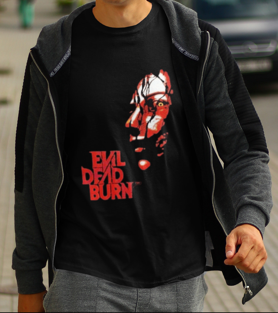 Halloween Horror Nights 2026 Evil Dead Burn Face Red T-Shirt