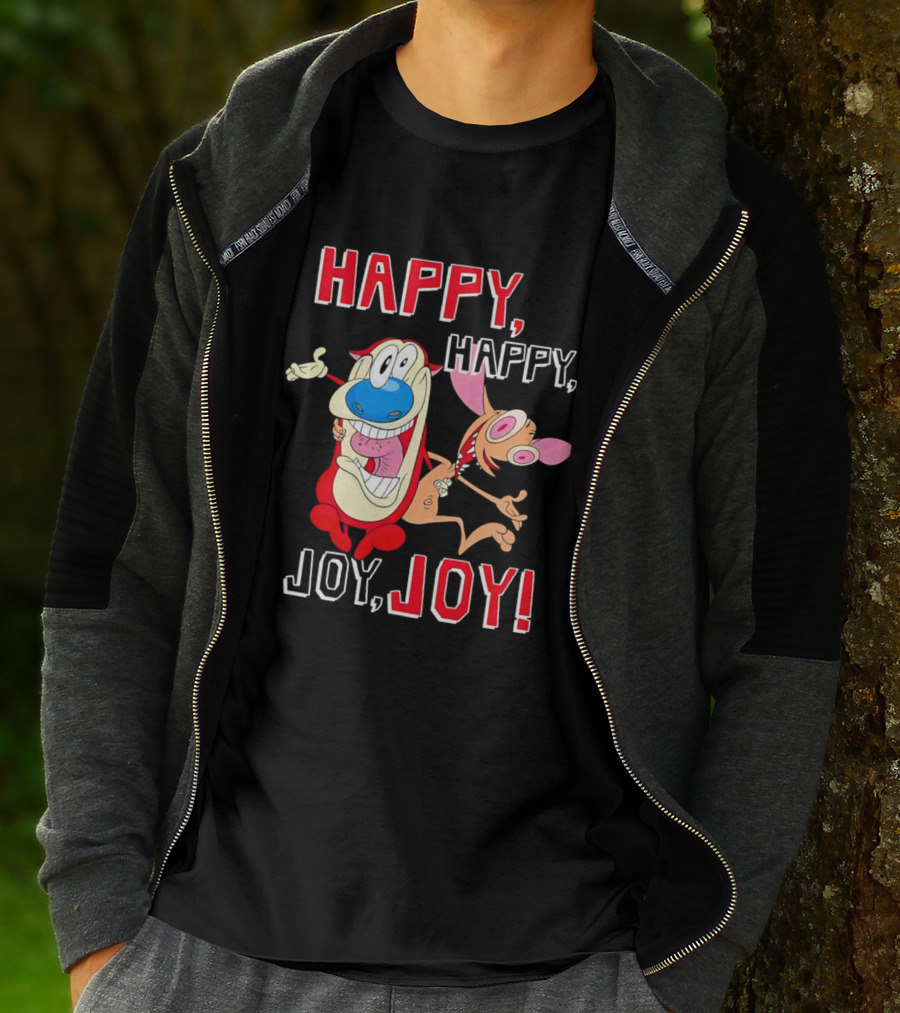 Happy Happy Joy Joy Ren Stimpy Characters T-Shirt