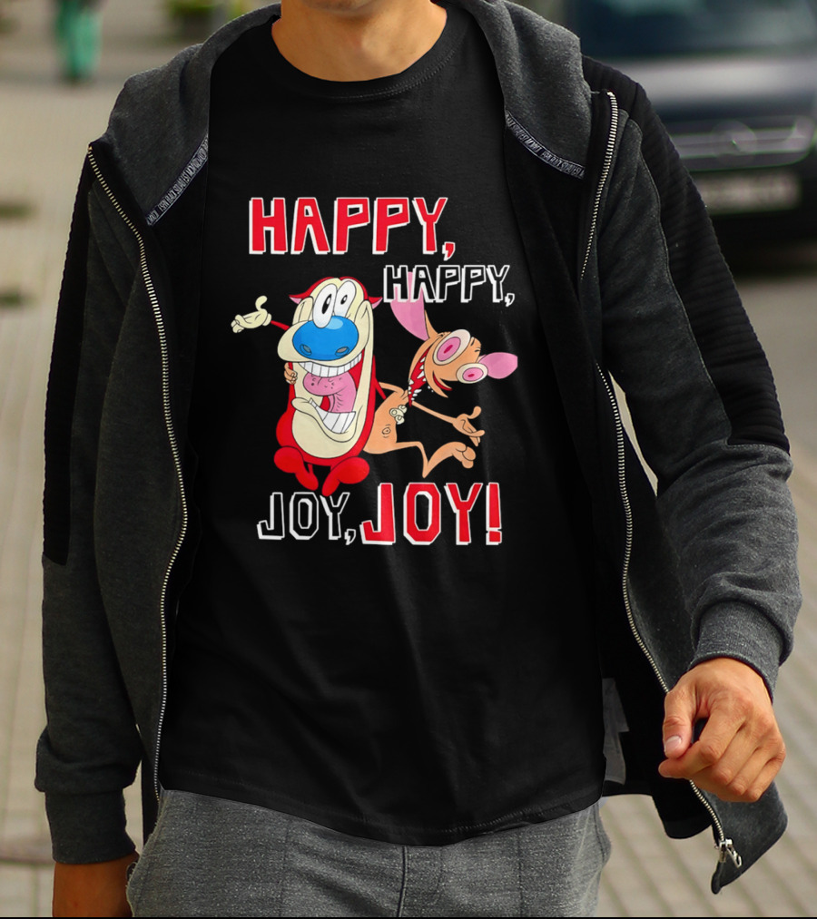 Happy Happy Joy Joy Ren Stimpy Characters T-Shirt