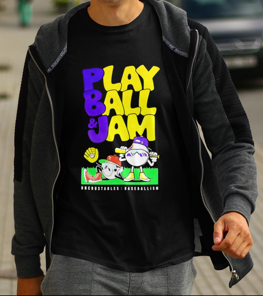 Play Ball Jam Uncrustables Baseball Fun T-Shirt