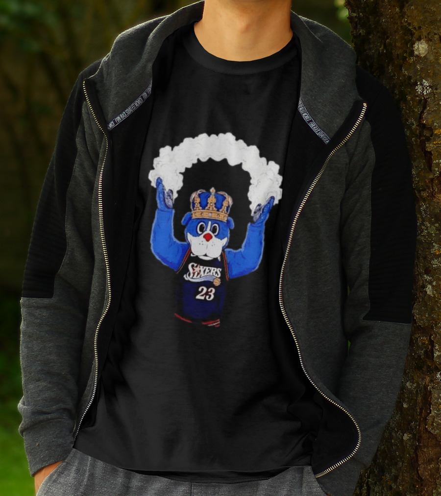Philadelphia 76ers Franklin The Dog Mascot With Crown NBA 23 Play The Suns T-Shirt